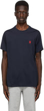 Burberry Navy TB Monogram New Parker T-Shirt - Burberry Navy TB Monogram Nouveau T-shirt Parker - 버버리 네이비 TB 모노그램 새로운 파커 티셔츠