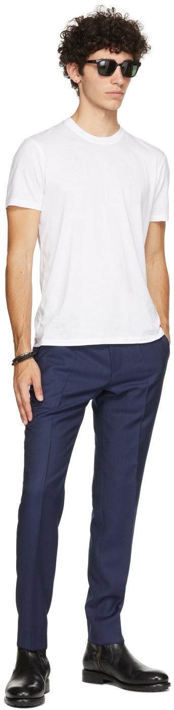 Boss Navy Virgin Wool Genius5 Trousers