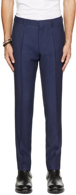 Boss Navy Virgin Wool Genius5 Trousers - Pantalons Genius5 de laine de laine de la marine Boss Navy - 보스 네이비 버진 양모 Genius5 바지
