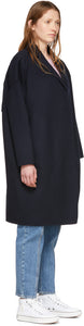 Stella McCartney Navy Wool Bilpin Coat