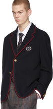 Gucci Navy Wool Palma Blazer