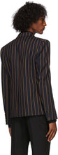 Saint Laurent Navy Wool Striped Blazer