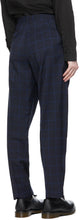 Comme des GarÃ§ons Homme Deux Navy Wool Windowpane Trousers