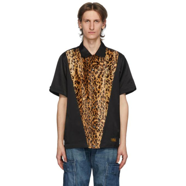 Neighborhood Black Leopard Print Shirt
