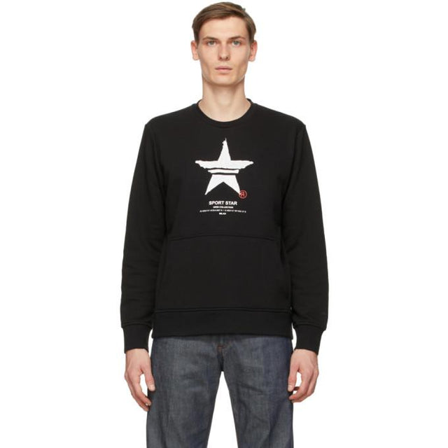Neil Barrett Black Print Sport Star Sweatshirt