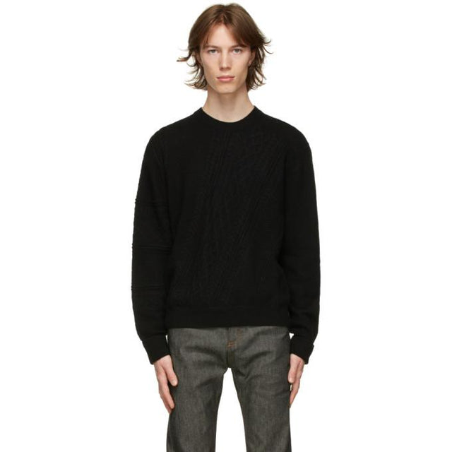 Neil Barrett Black Wool Misplaced Sweater