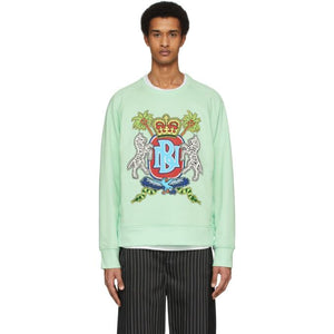 Neil Barrett Green Artist Logo Sweatshirt
