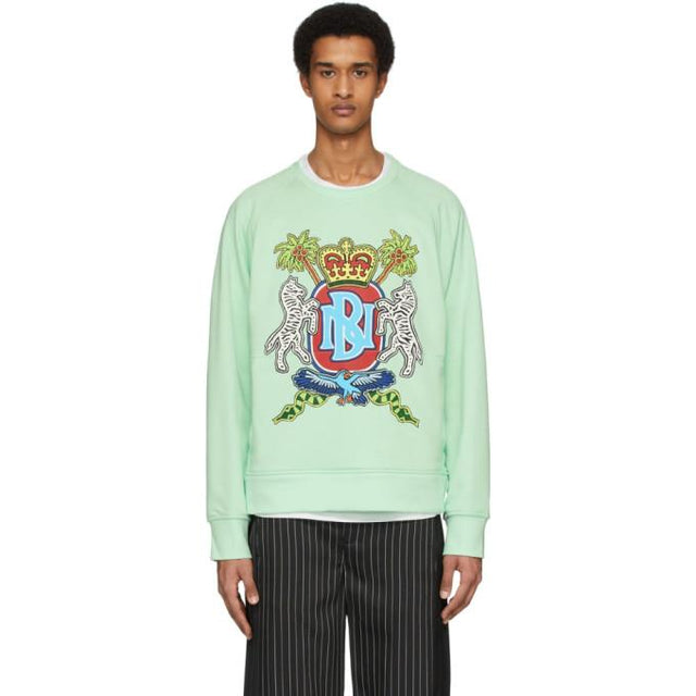 Neil Barrett Green Artist Logo Sweatshirt