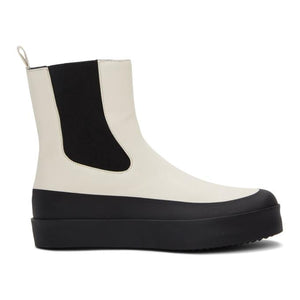 NEOUS Off-White and Black Zaniah Boots