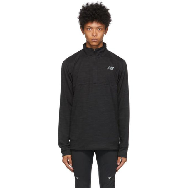 New Balance Black Tenacity Zip-Up Sweater