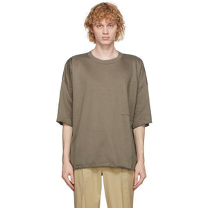 N.Hoolywood Khaki Oversized Pocket T-Shirt