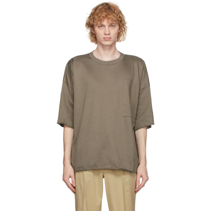 N.Hoolywood Khaki Oversized Pocket T-Shirt