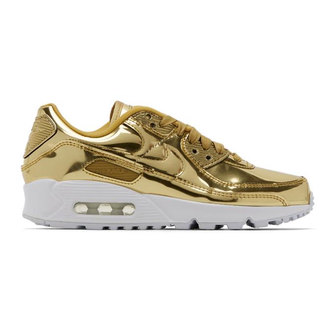 Nike Gold Metallic Air Max 90 Sneakers