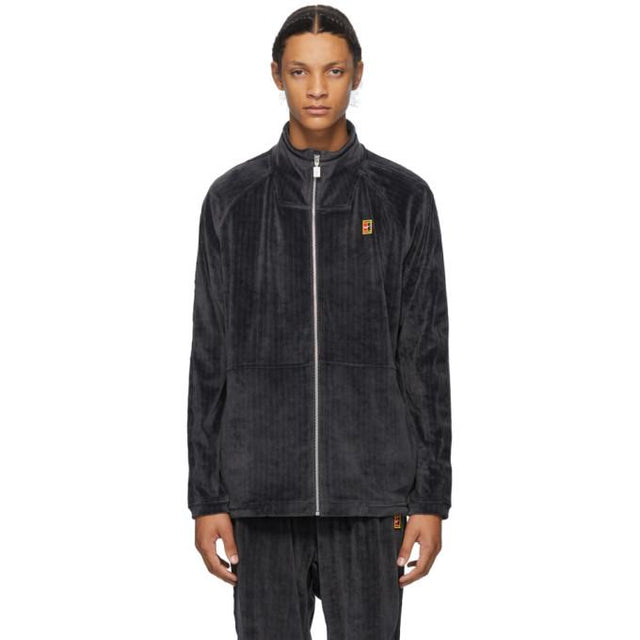 Nike Grey Velour Tennis Jacket