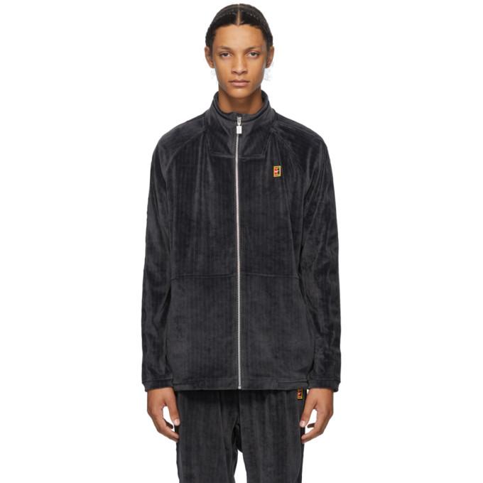 Nike Grey Velour Tennis Jacket