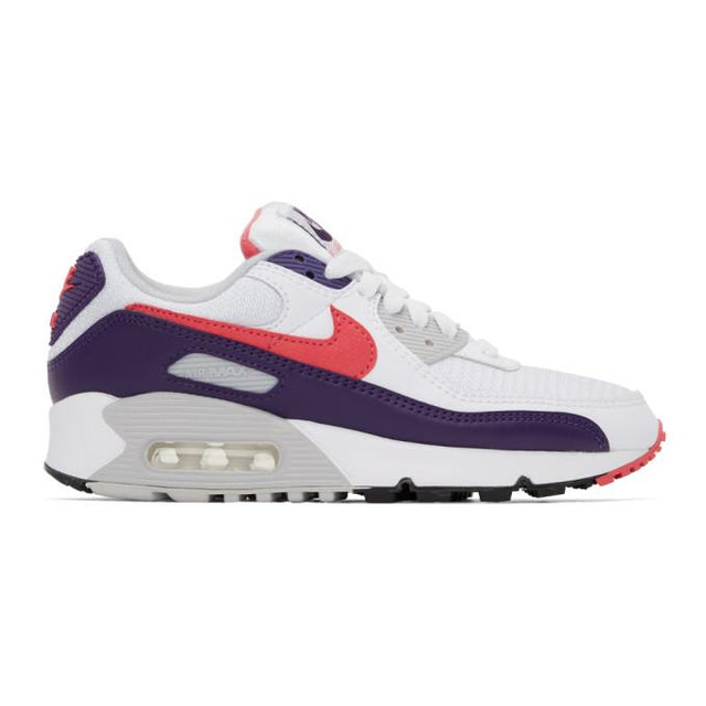 Nike White and Purple Air Max III Sneakers