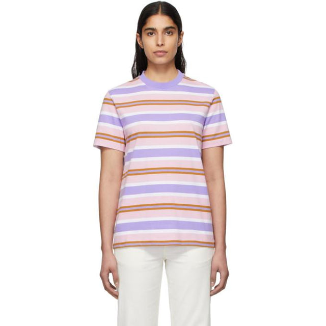 Noah Pink Surf Stripe T-Shirt