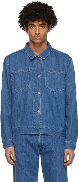 non Blue Denim Washed Jacket - Veste lavée en jean non bleue - 파란색 데님 씻은 재킷