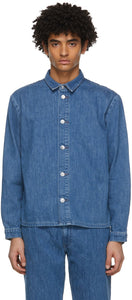 non Blue Denim Washed Shirt - Chemise lavée en jean non bleue - 파란색 데님 씻어 셔츠 셔츠