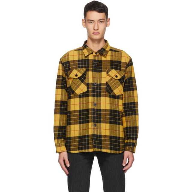 Noon Goons Black and Yellow Flannel Tartan Mullen Shirt