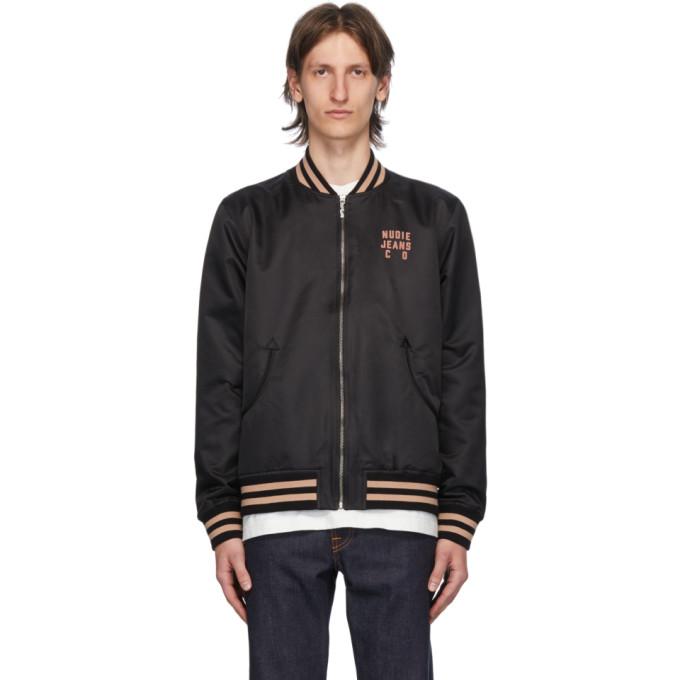 Nudie Jeans Black Misfit Creature 2 Bengan Bomber Jacket