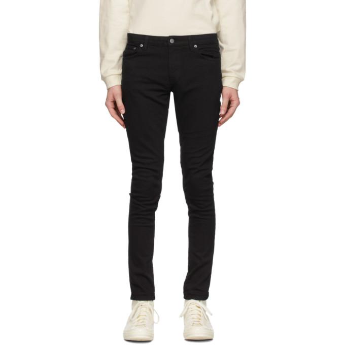 Nudie Jeans Black Skinny Lin Jeans
