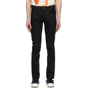 Nudie Jeans Black Thin Finn Dry Jeans