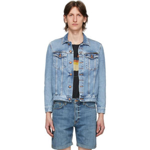 Nudie Jeans Blue Denim Faded Jerry Jacket
