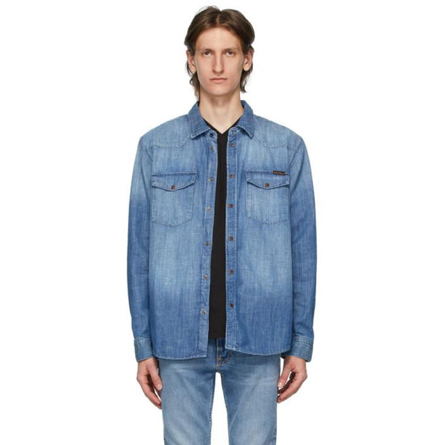Nudie Jeans Blue Denim George Shirt