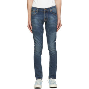 Nudie Jeans Blue Tight Terry Jeans