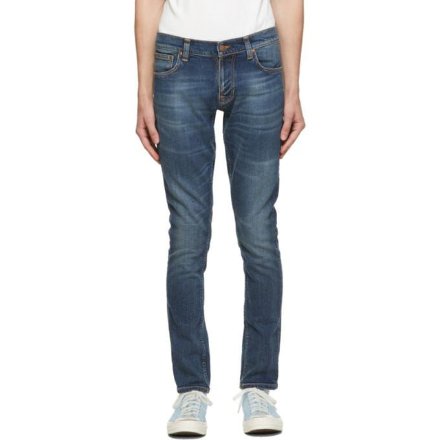 Nudie Jeans Blue Tight Terry Jeans
