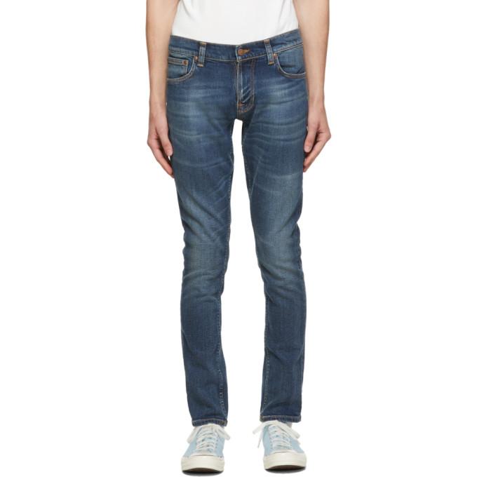 Nudie Jeans Blue Tight Terry Jeans