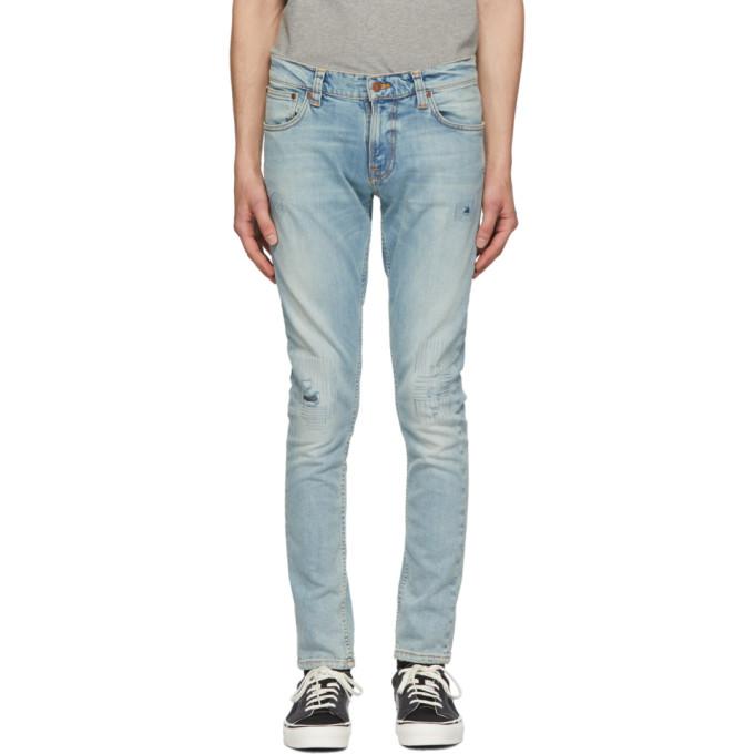 Nudie Jeans Blue Tight Terry Jeans