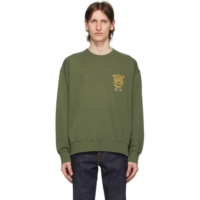 Nudie Jeans Green Misfit Creature Lukas Sweatshirt