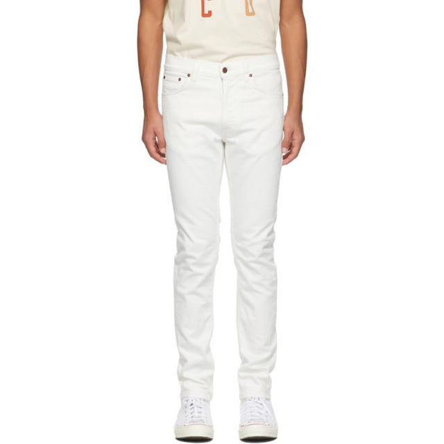 Nudie Jeans Off-White Lean Dean Jeans