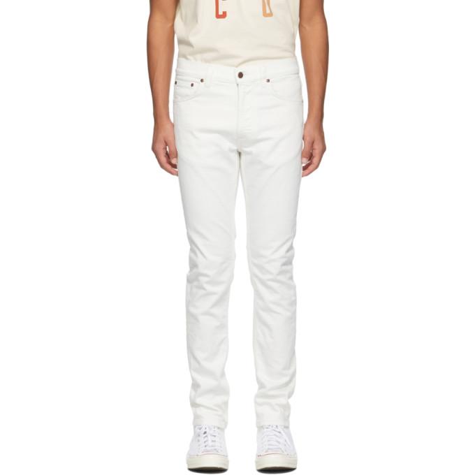 Nudie Jeans Off-White Lean Dean Jeans