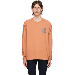 Nudie Jeans Orange Misfit Creature Bodie Long Sleeve T-Shirt