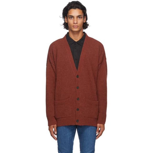 Nudie Jeans Red Alpaca Cardigan