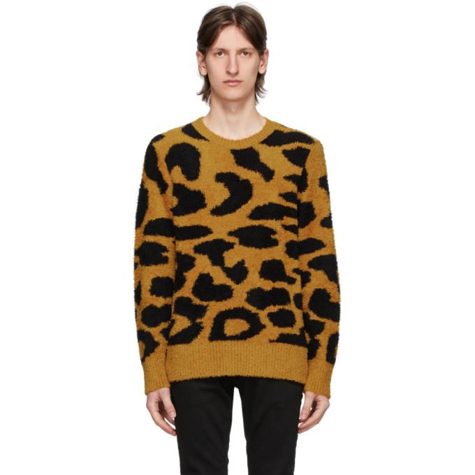 Nudie Jeans Yellow Leopard Hampus Sweater