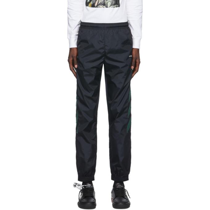 Off-White Black and Green Diag Track Pants