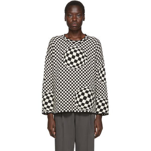 Off-White Black and Off-White Checked Sweater