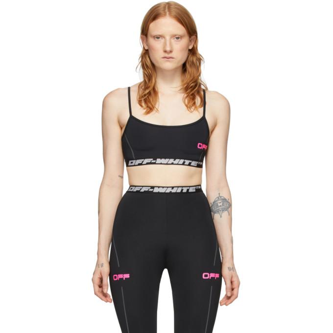 Off-White Black and Pink Off Active Bra