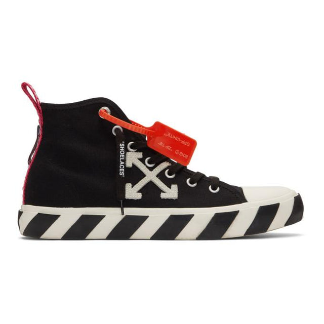 Off-White Black and White Arrows Mid-Top Sneakers