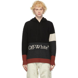 Off-White Black and White Colorblock Hoodie
