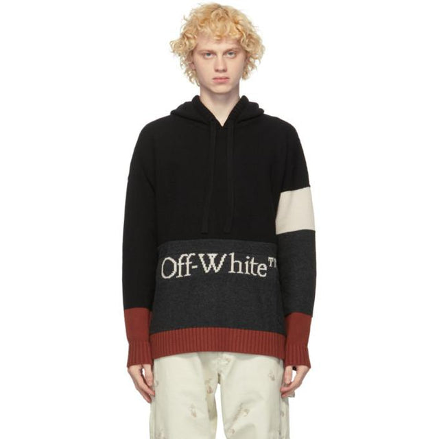 Off-White Black and White Colorblock Hoodie