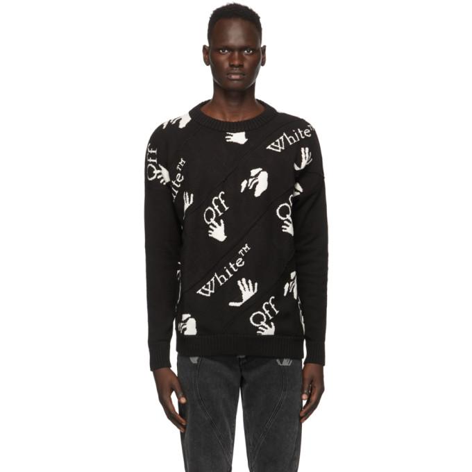 Off-White Black and White Drowning Crewneck