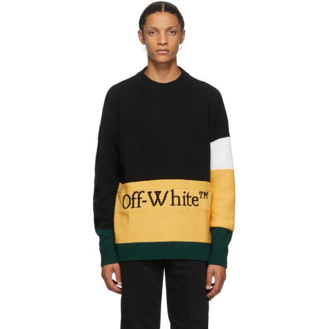 Off-White Black Color Block Crewneck