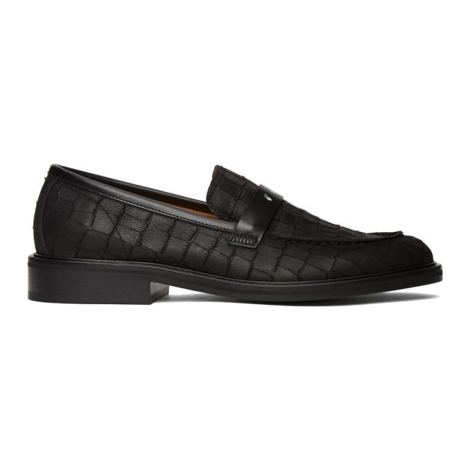 Off-White Black Croc Loafers