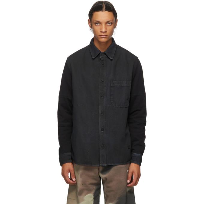 Off-White Black Denim Stencil Arrows Shirt