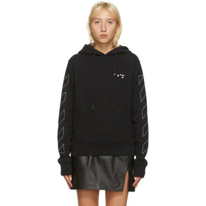 Off-White Black Diag Slim Hoodie